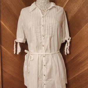 Converse White Button Down Top/Dress - Sz XL